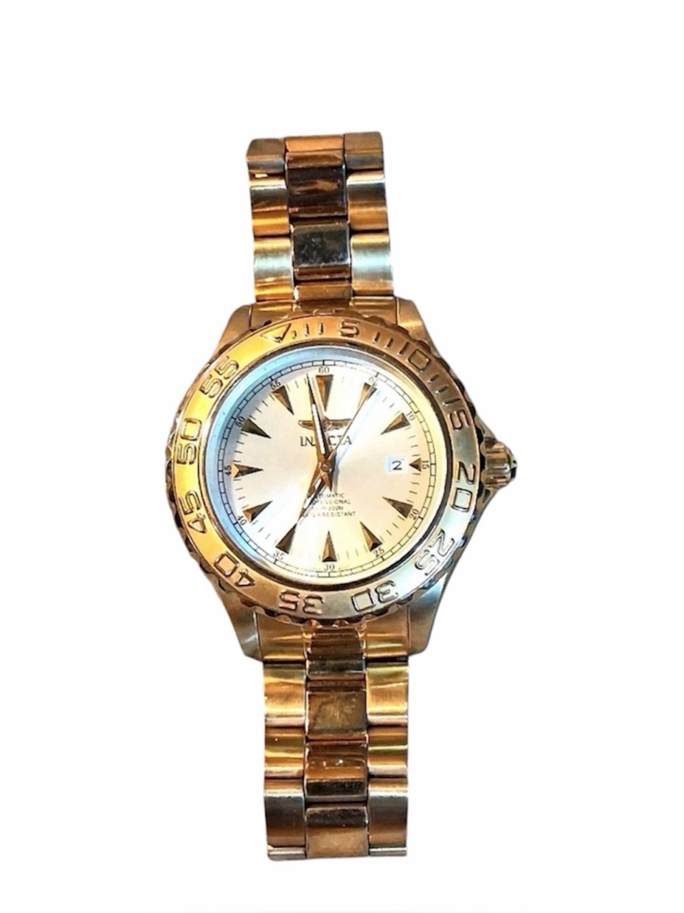 Invicta Pro Diver 2306 Gold Tone Stainless Steel 46.5mm Automatic Men’s Watch